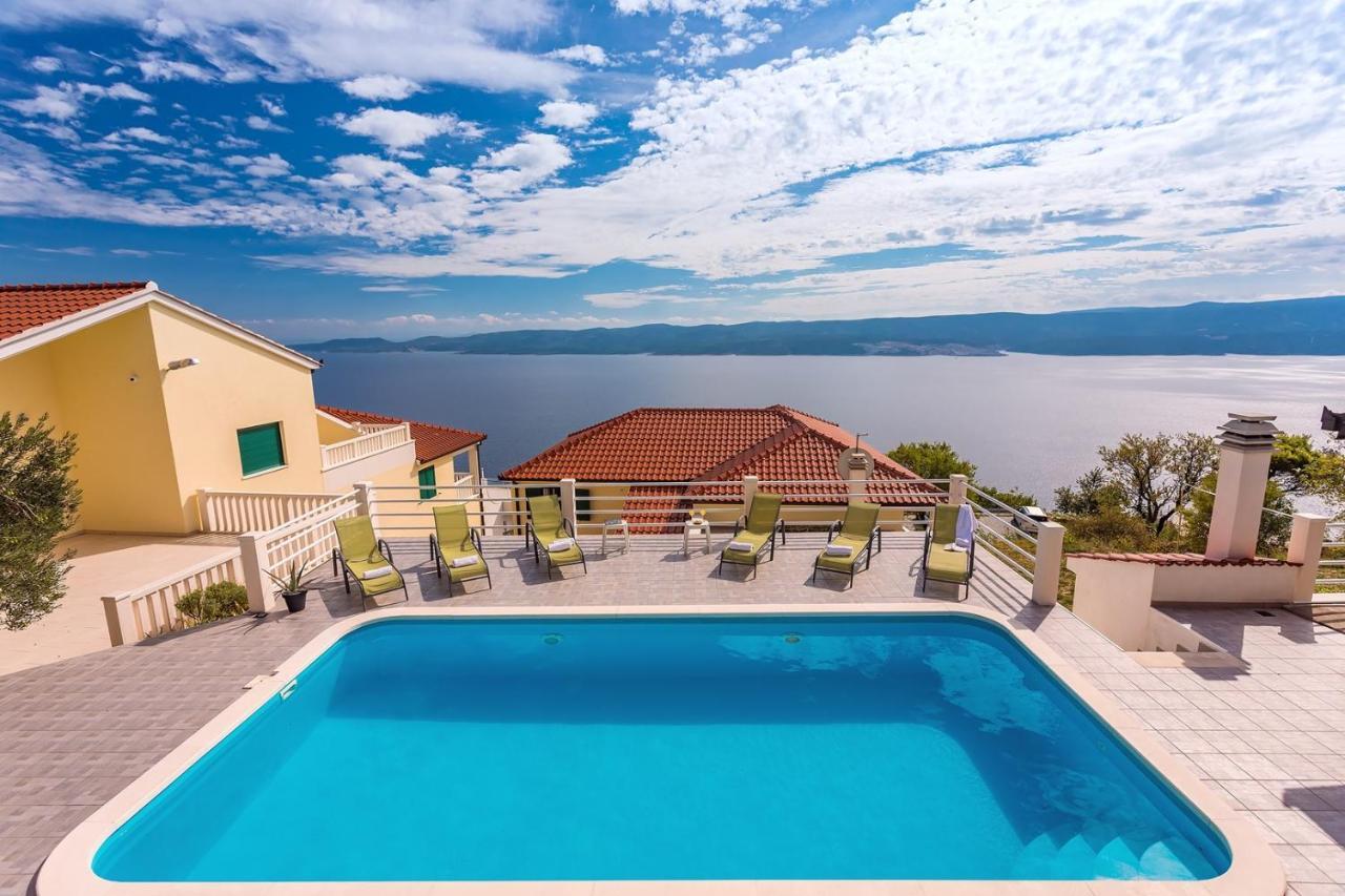 Villa Maslina, With Private 32M2Pool, Panoramic Views On 100Km Coastline, 12 Pax Lokva Rogoznica Exteriör bild