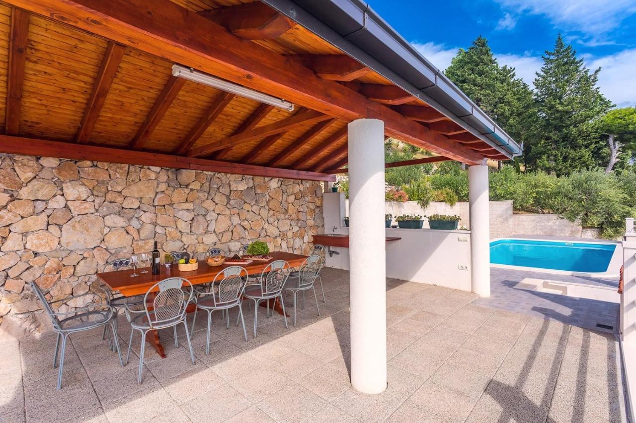 Villa Maslina, With Private 32M2Pool, Panoramic Views On 100Km Coastline, 12 Pax Lokva Rogoznica Exteriör bild