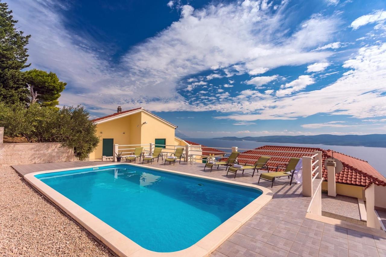 Villa Maslina, With Private 32M2Pool, Panoramic Views On 100Km Coastline, 12 Pax Lokva Rogoznica Exteriör bild